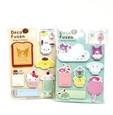 Check out this charming Fun-Themed Sanrio Sticky Note Set, a delightful addition to your stationery collection that combines functionality with a feast of adorable Sanrio characters! The Sanrio Sticky Note Deco Fusen Set, is designed to bring a touch of cuteness and organization to your workspace, school project, or to home life.